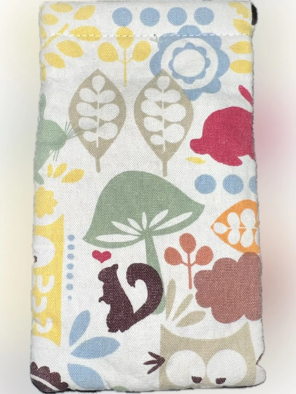 🍄 Colorful Forest Animal Print Fabric Eyeglasses Pouch Wallet